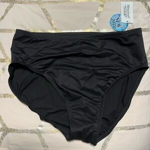 NWT - Black Miracle Suit Swim Bottoms Size 14